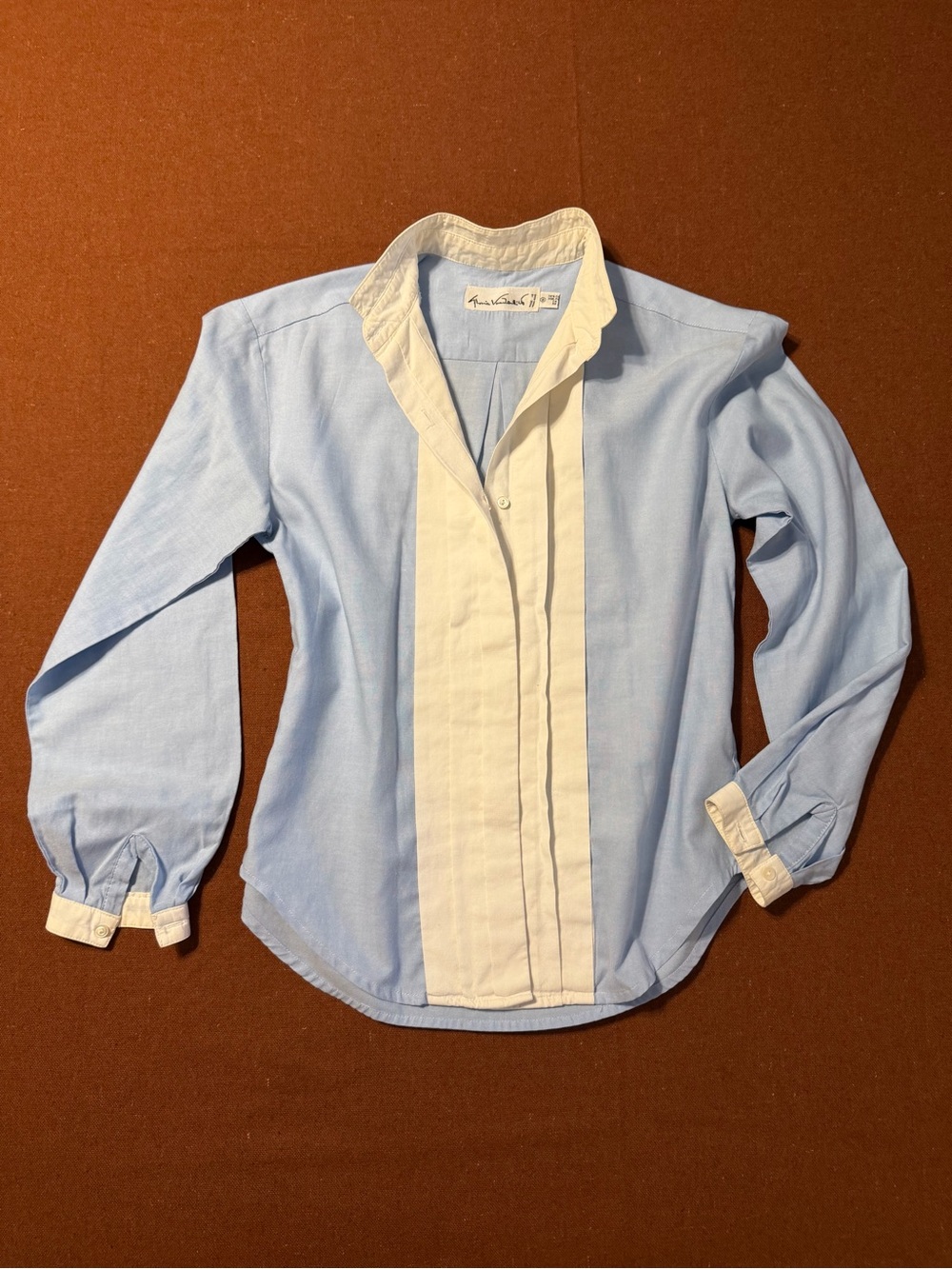 Vintage Gloria Vanderbilt Covered Placket Button-Up Blouse 80s